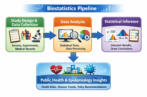 Biostatistics Pipeline - Study Design, Data Analysis, Statistical Inference